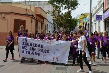 Marcha de escolares por la igualdad en Telde (Foto TA)